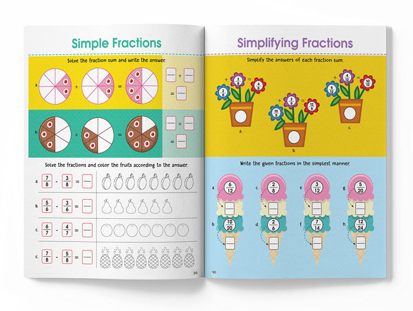 Amazing Fractions Activity Book For Children