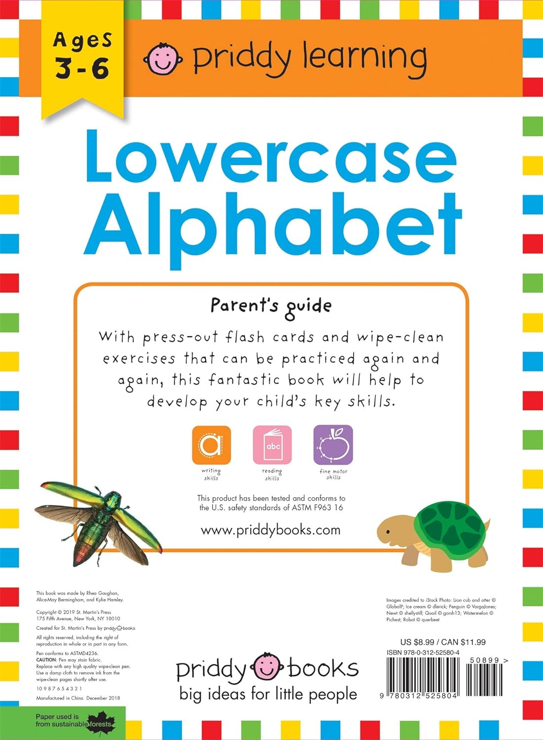 Priddy Learning: Lowercase Alphabet Wipe Clean Workbook