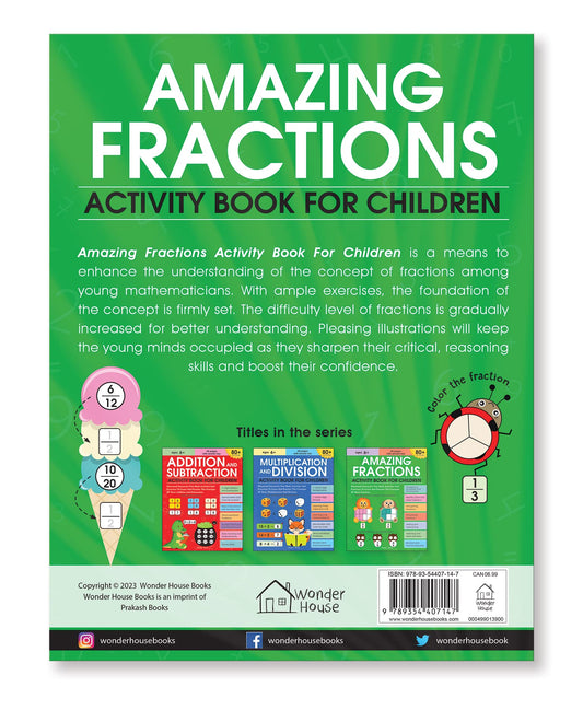 Amazing Fractions Activity Book For Children