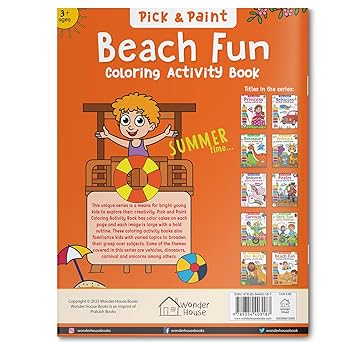 Beach fun: Pick and Paint Coloring Activity Book