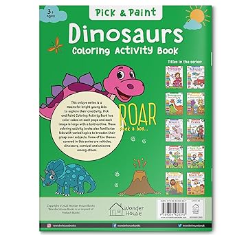 Dinosaurs: Pick and Paint Coloring Activity Book