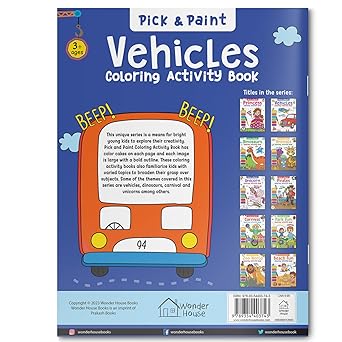 Vehicles: Pick and Paint Coloring Book