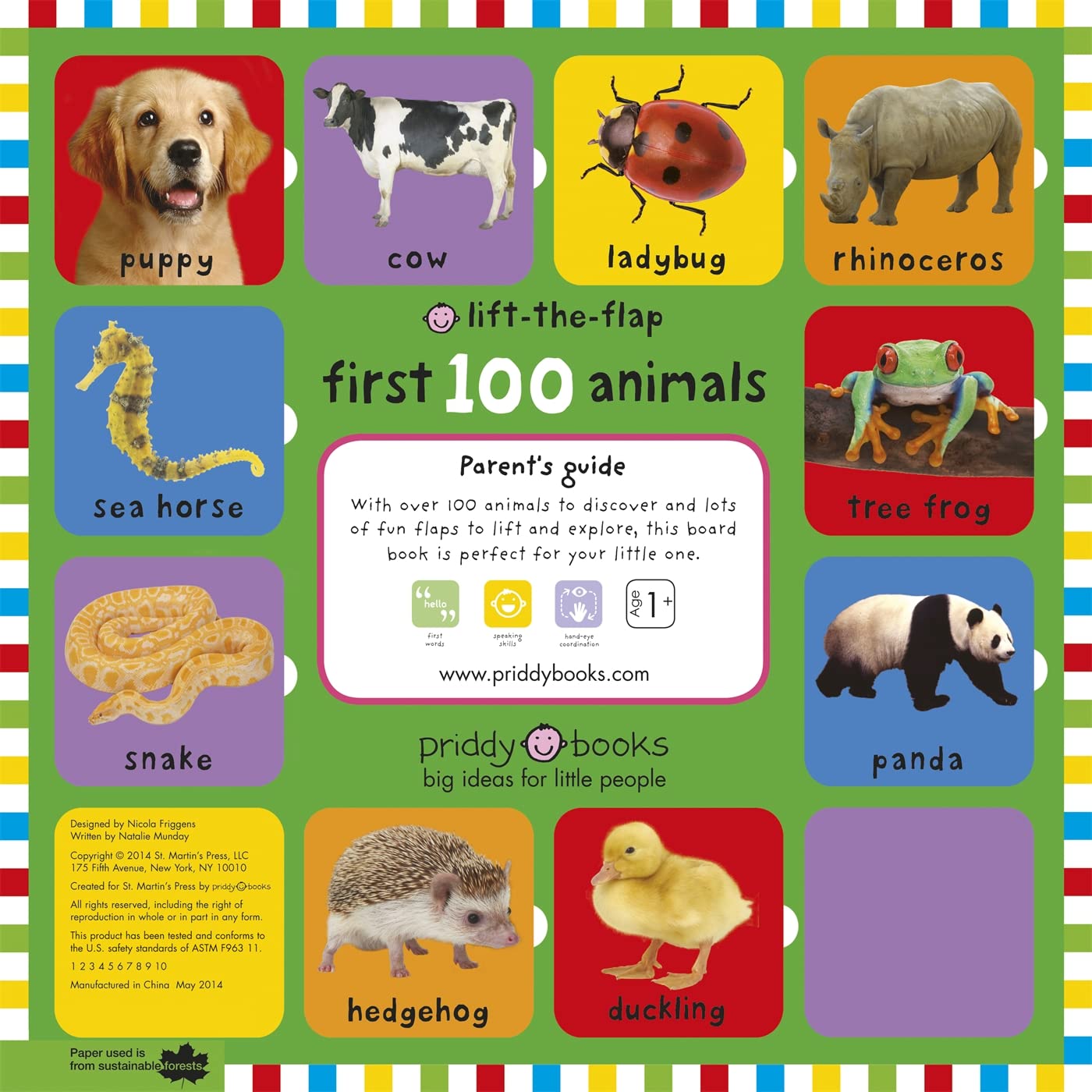 Priddy Books: Lift-the-Flap First 100 Animals