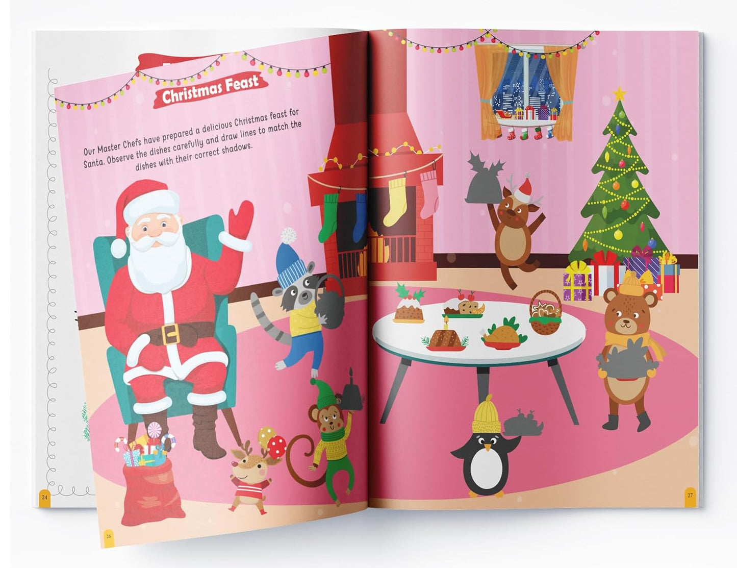Festive Fun Christmas Activity Book with Stickers