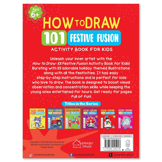 How To Draw 101 Festive Fusion Activity Book For Kids