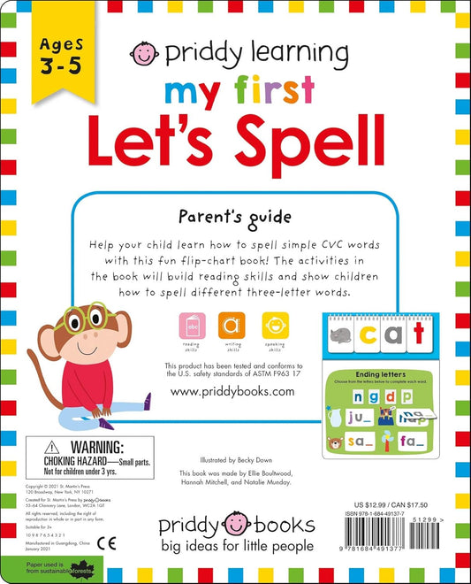 Priddy Learning: My First Let's Spell With Flip-Over Cards