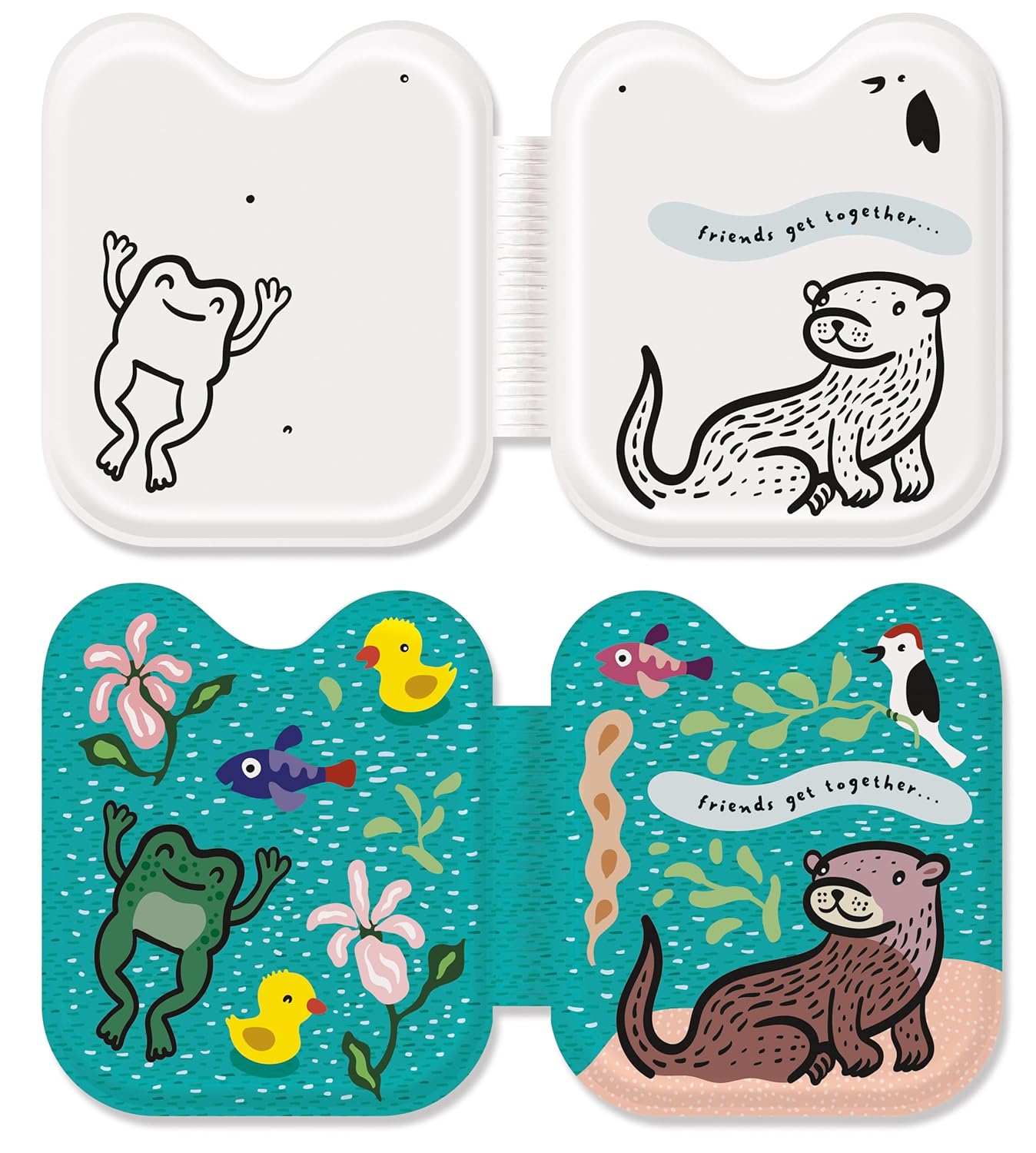 Frog And Friends: Shaped Bath Book