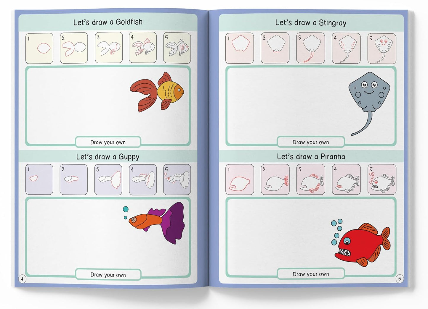 How To Draw 101 Animals Activity Book for Kids