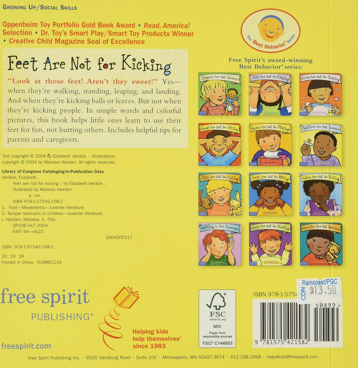 Feet Are Not for Kicking Elizabeth Verdick Pupilio