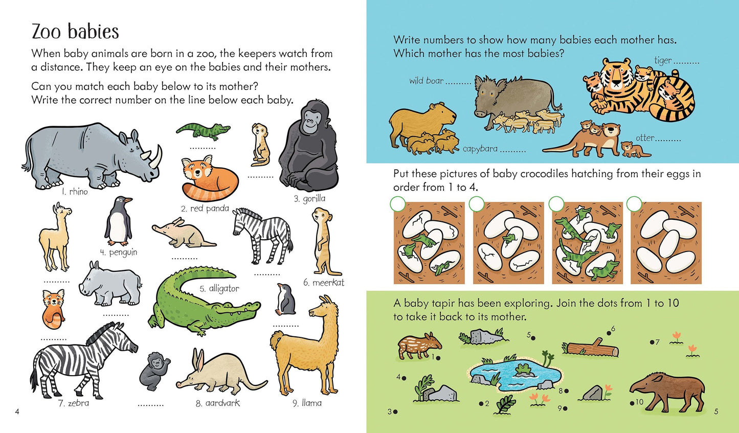 Usborne Little Children's Zoo Activity Book