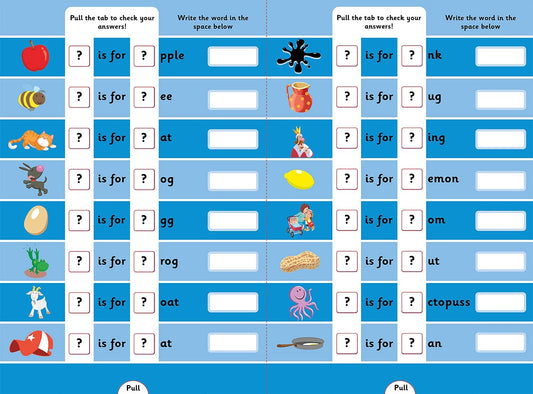 Let's Learn The Alphabet Pull-the-Tabs to Reveal the Answers