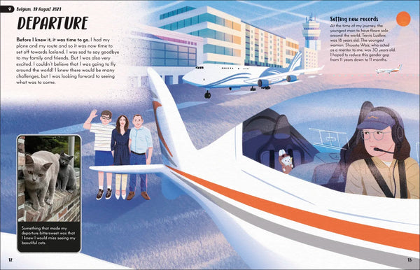 DK I Flew Around the World: The True Story of a Young Female Pilot's Record-Breaking Flight