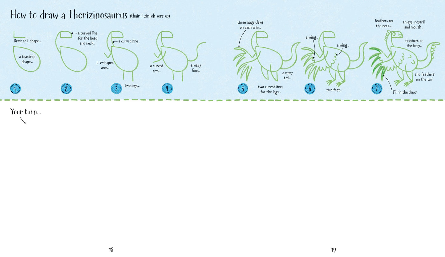Usborne Step-By-Step Drawing Dinosaurs