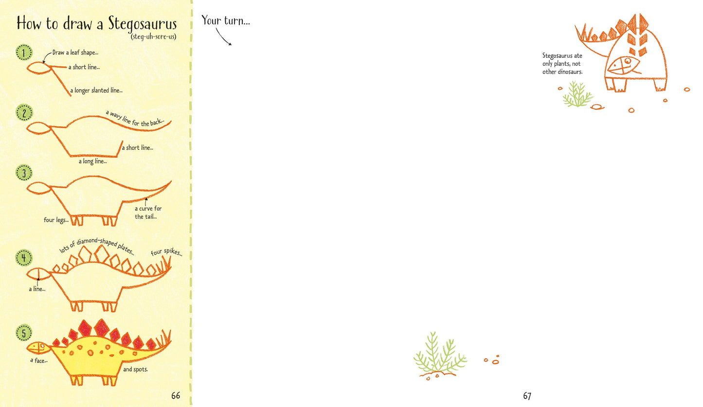 Usborne Step-By-Step Drawing Dinosaurs