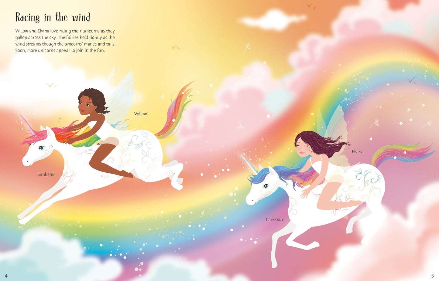 Usborne Sticker Dolly Dressing Rainbow Unicorns