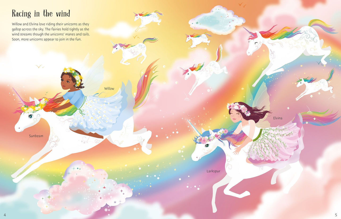 Usborne Sticker Dolly Dressing Rainbow Unicorns