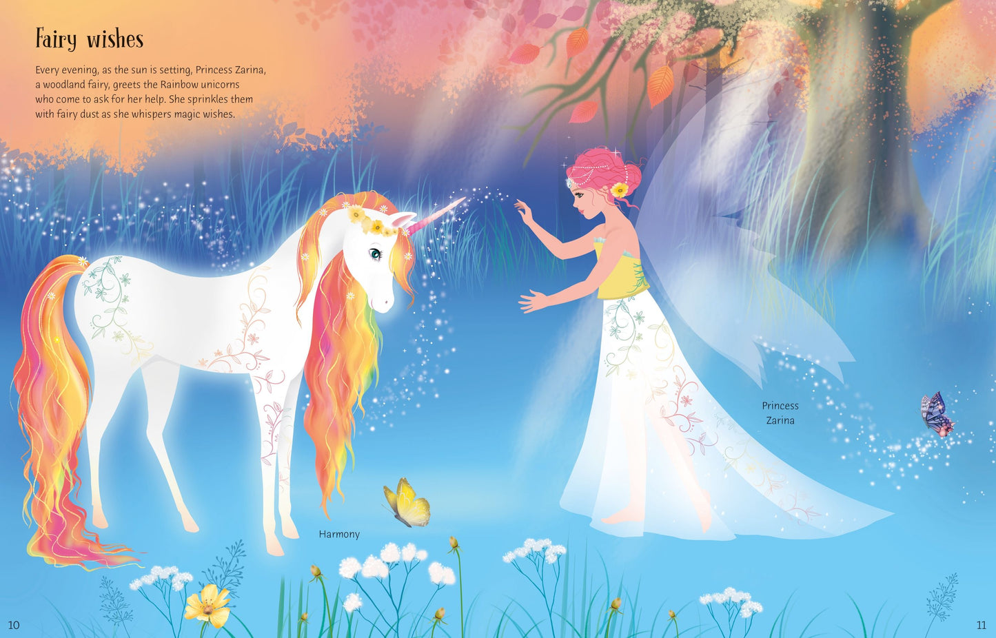 Usborne Sticker Dolly Dressing Rainbow Unicorns