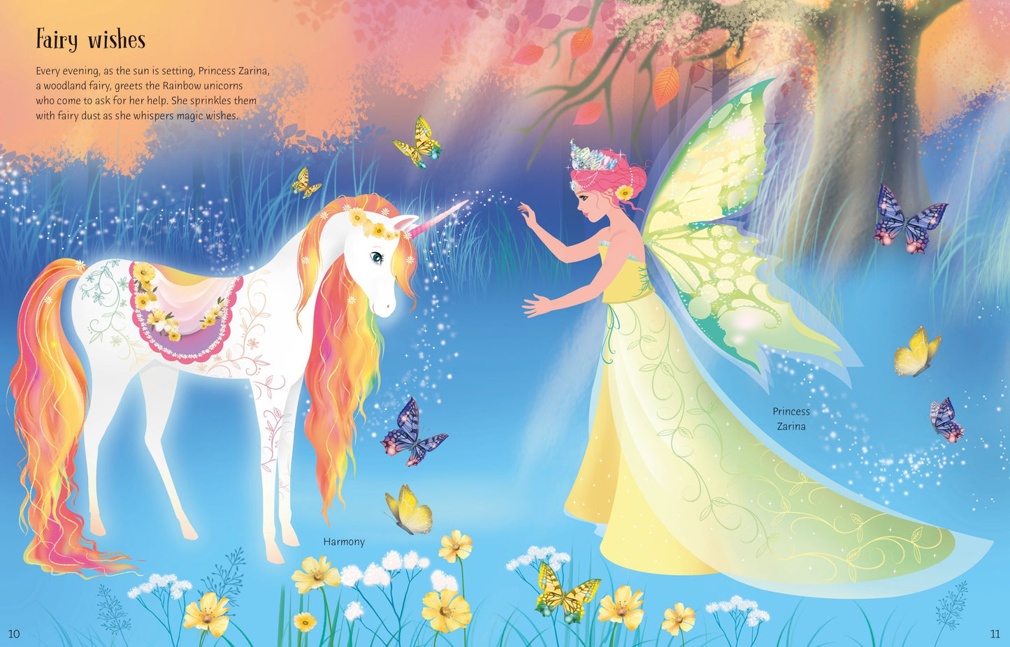 Usborne Sticker Dolly Dressing Rainbow Unicorns