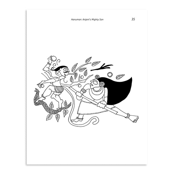 Hanuman: Read and Colour