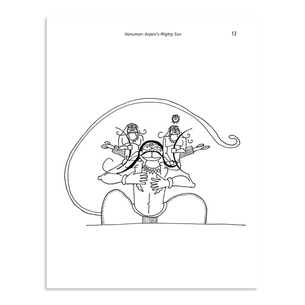 Hanuman: Read and Colour