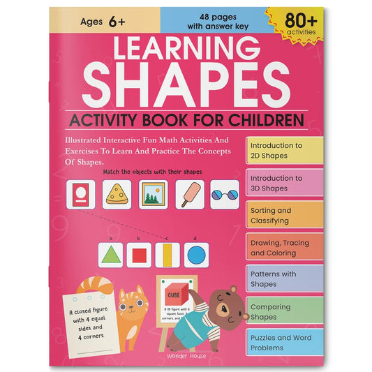 Learning Shapes Activity Book For Children: 80+ Activities