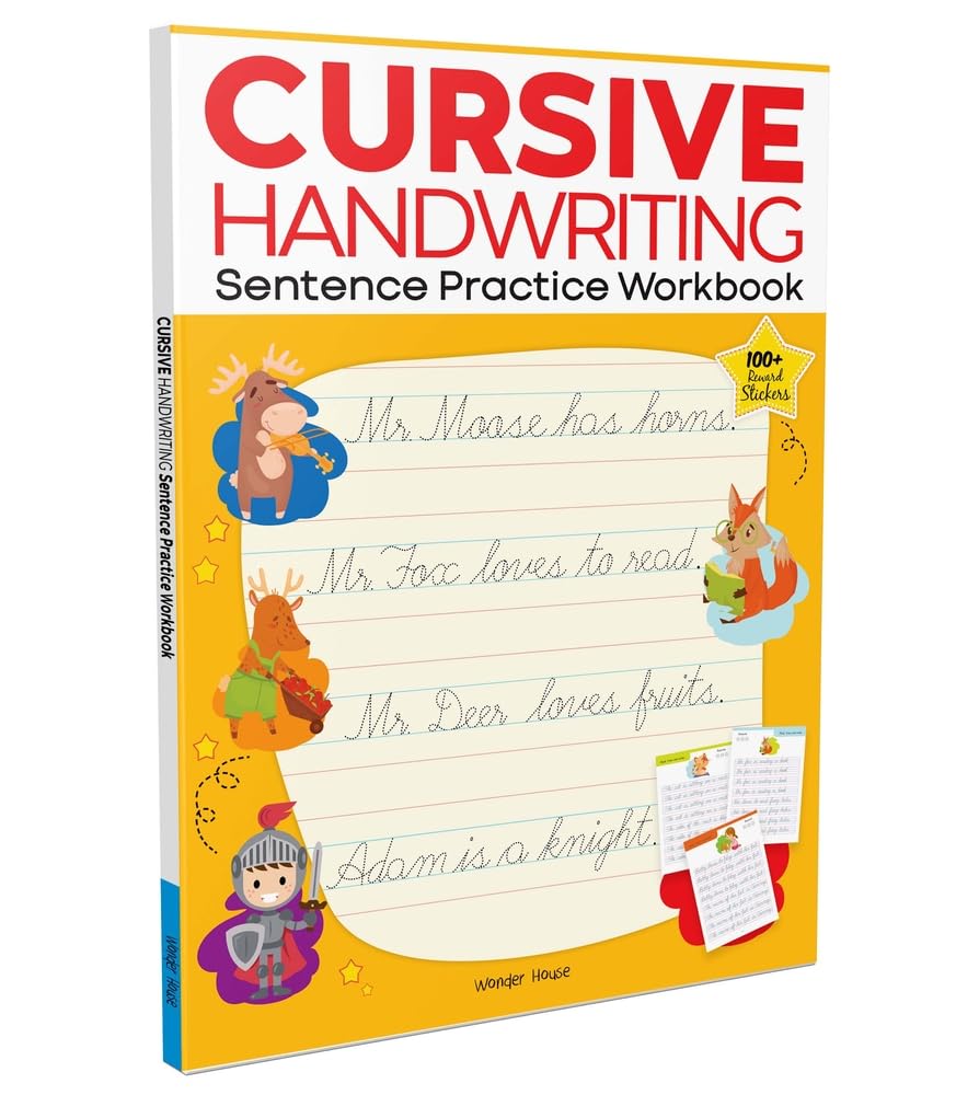 Cursive Handwriting: Sentence: Practice Workbook