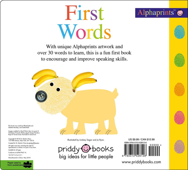 Priddy Books: Alphaprints: First Words