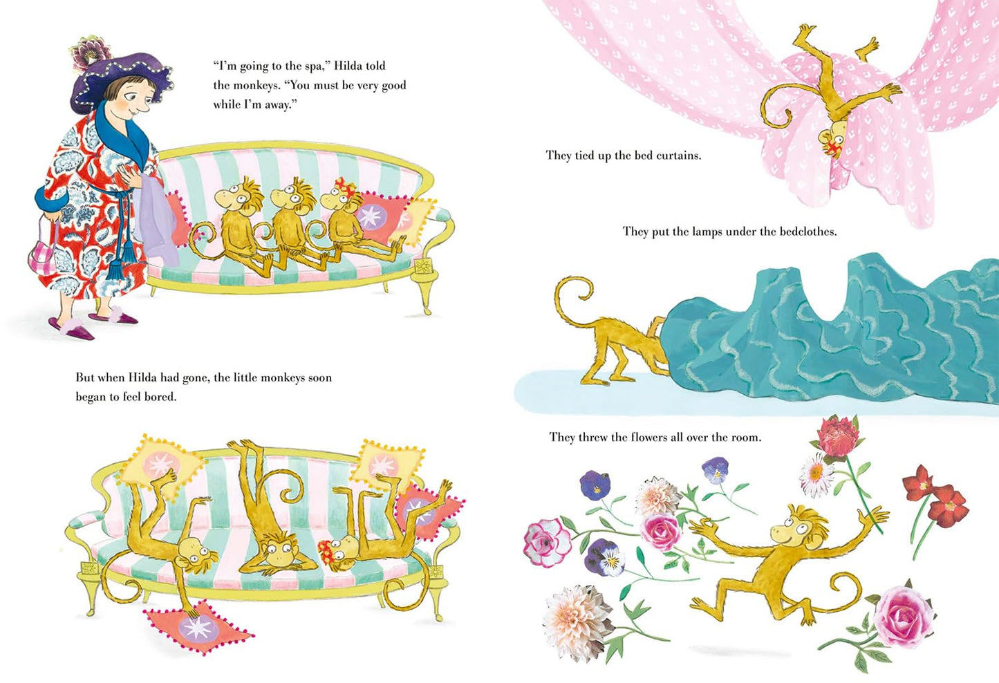 Three Little Monkeys and the Grand Hotel - Quentin Blake