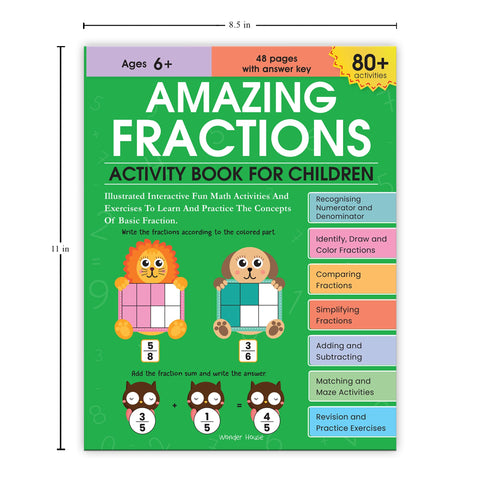 Amazing Fractions Activity Book For Children