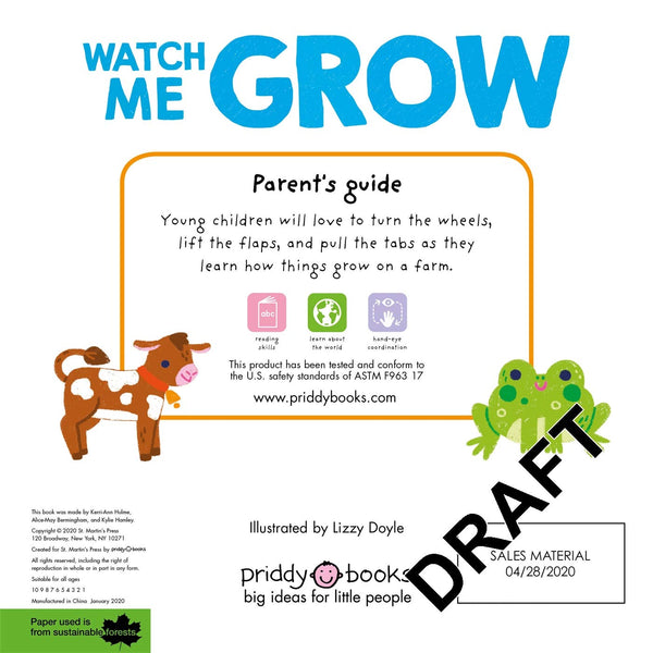 Priddy Books: Watch Me Grow With a Novelty on Every Page