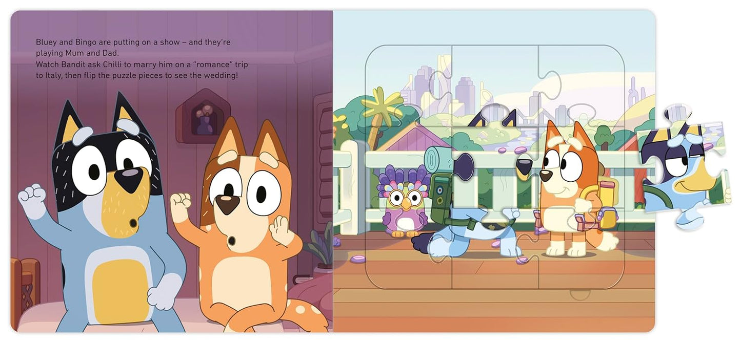 Bluey: A Jigsaw Puzzle Book (Includes 4 Double-Sided Puzzles)