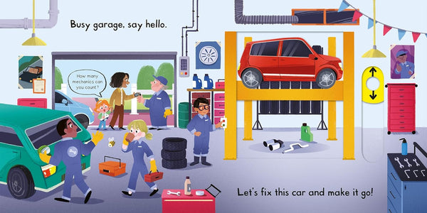 Busy Garage: Push, Pull & Slide