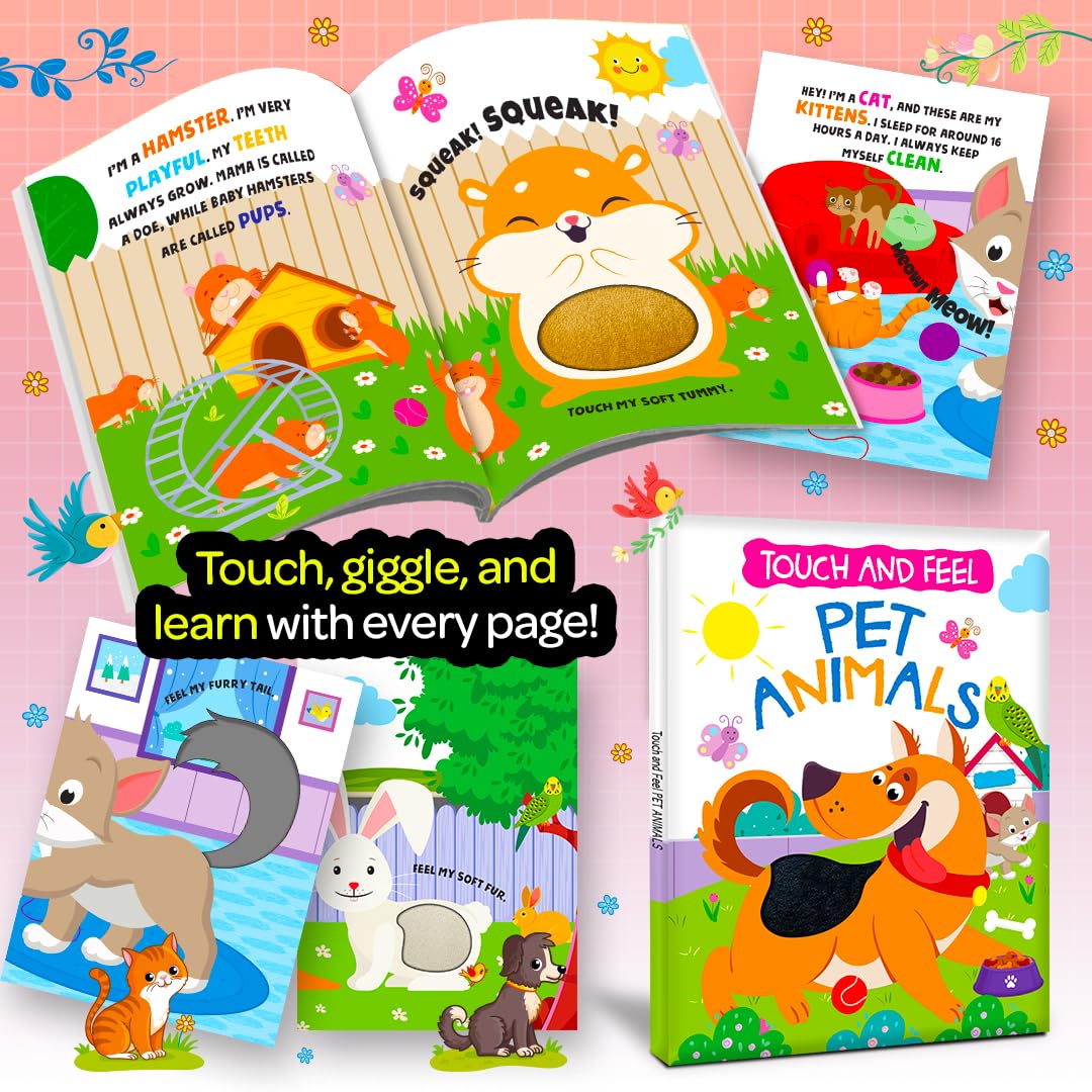 Touch and Feel Board Book: Pet Animals