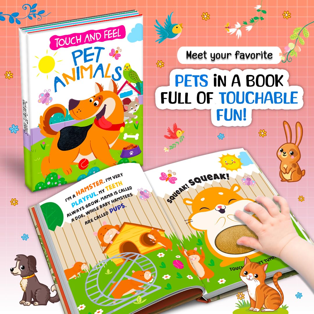Touch and Feel Board Book: Pet Animals