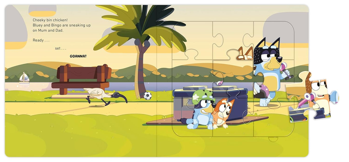 Bluey: A Jigsaw Puzzle Book (Includes 4 Double-Sided Puzzles)