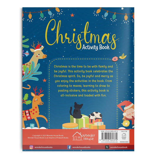 Festive Fun Christmas Activity Book with Stickers