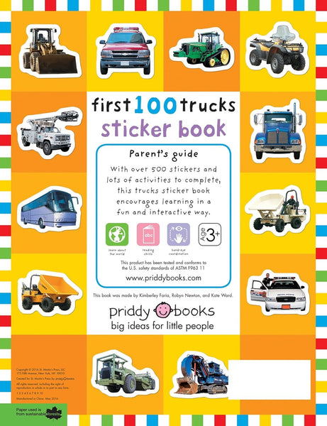 Priddy Books: First 100 Trucks and Things That Go Sticker book