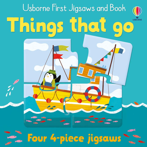 Usborne First Jigsaws And Book: Things That Go (4 Piece)