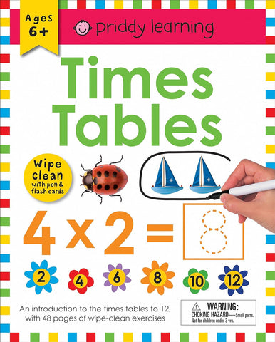 Priddy Books: Times Tables Wipe Clean With Pen & Flash Cards Workbook