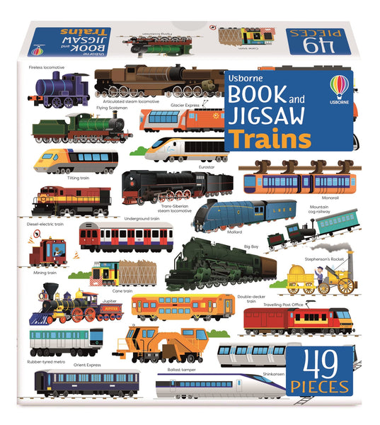 Usborne Book and Jigsaw Trains - 49 Pieces