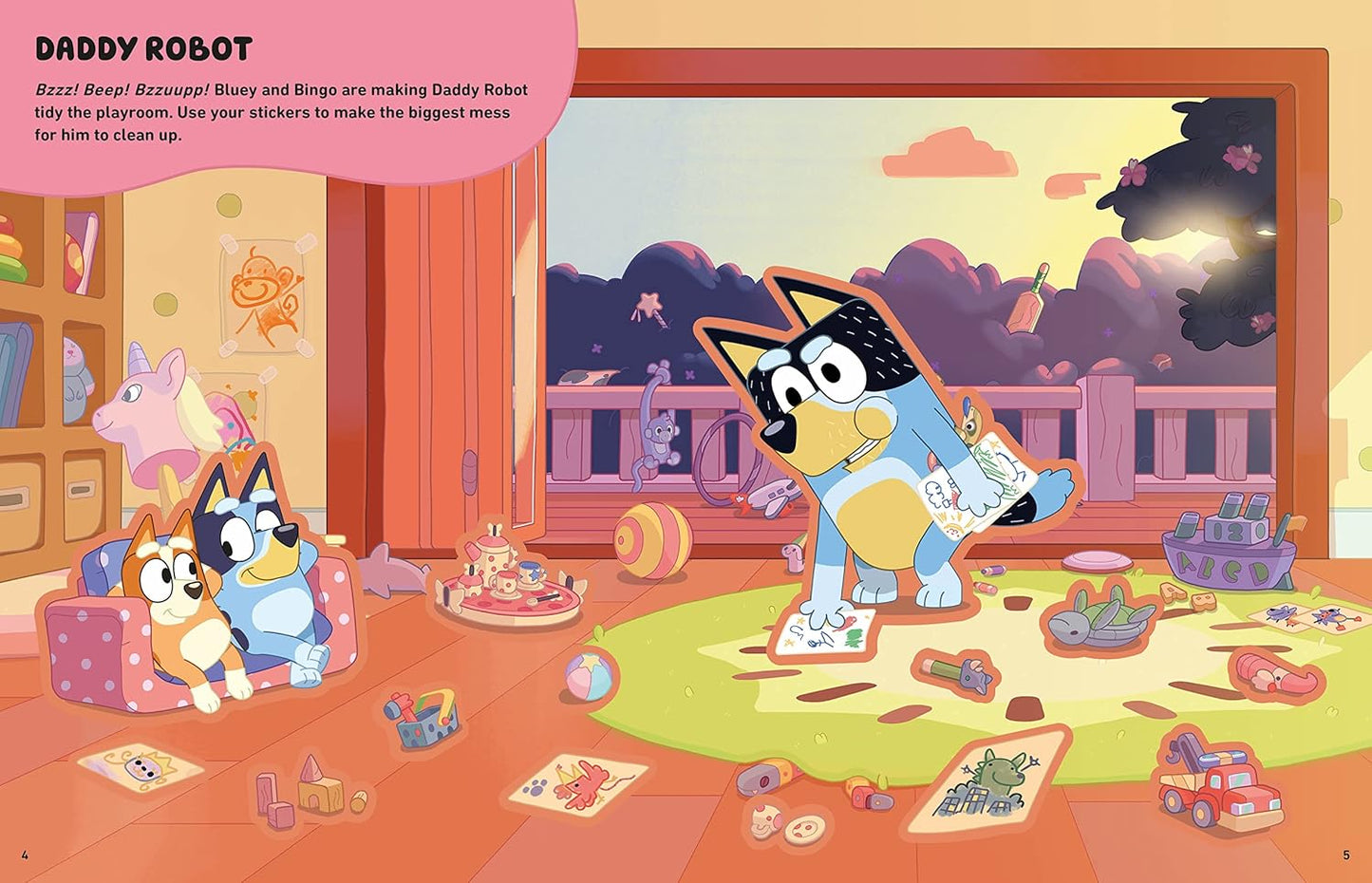 Bluey: Let's Stick! Sticker Scenes Book