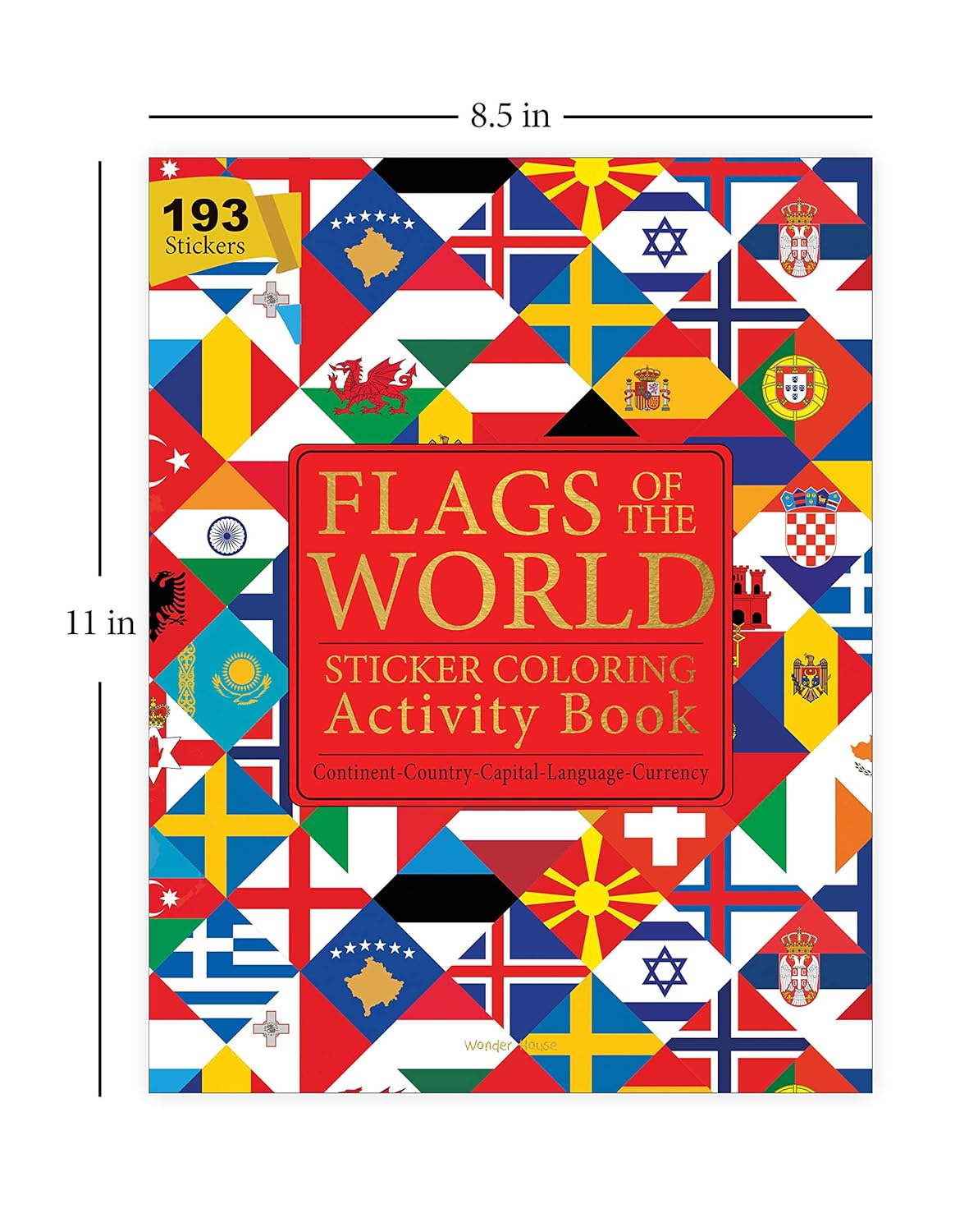 Flags of the World Sticker Coloring Activity Book