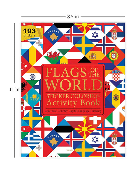 Flags of the World Sticker Coloring Activity Book