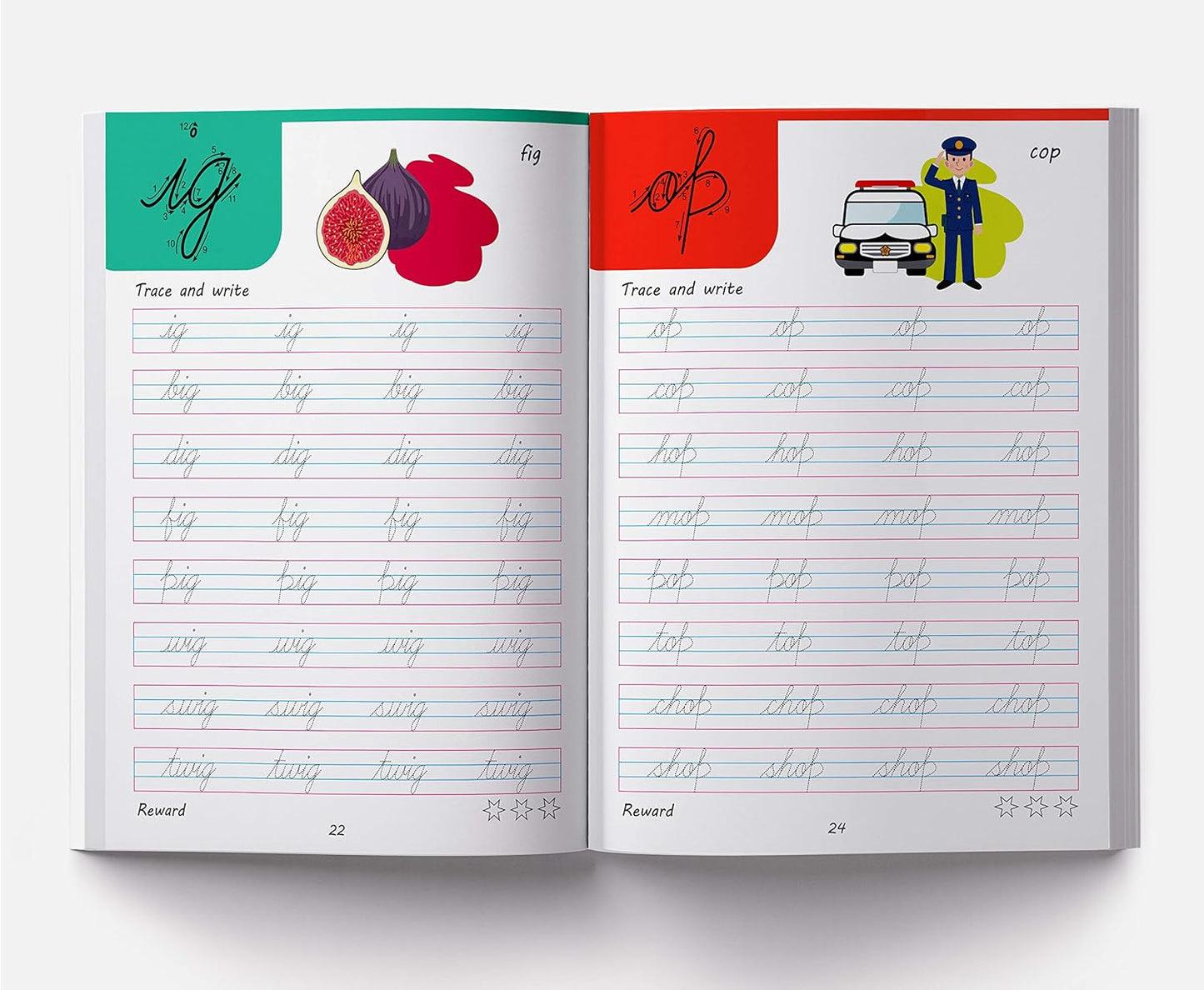 Cursive Handwriting: Word Family: Practice Workbook: 100+ Reward Stickers