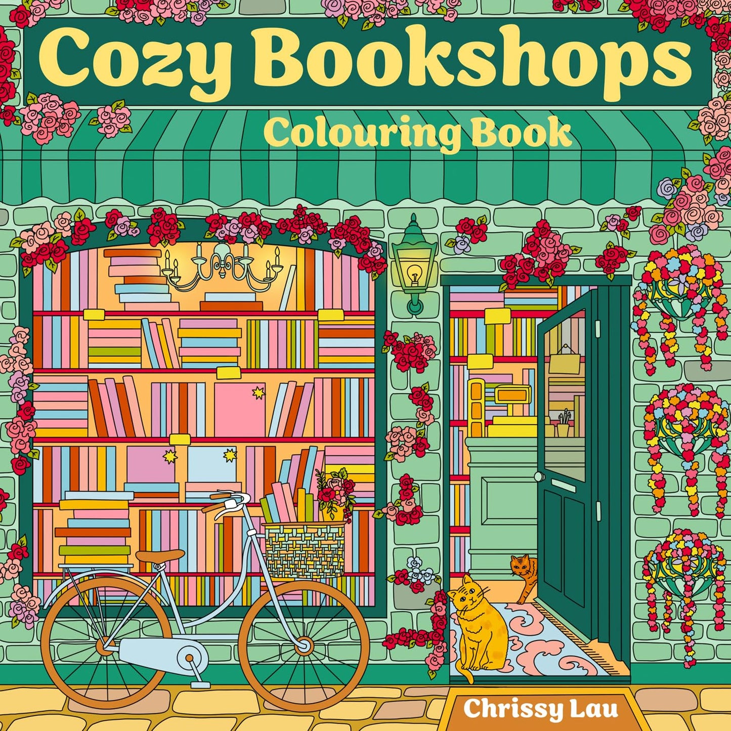 Cozy Bookshops Colouring Book