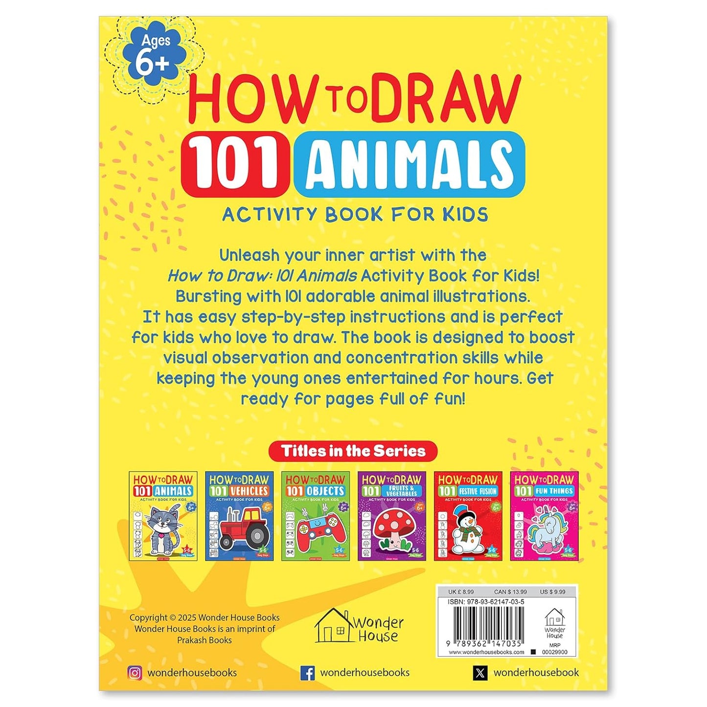 How To Draw 101 Animals Activity Book for Kids
