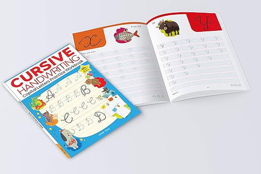 Cursive Handwriting - Capital Letters: Practice Workbook For  Children