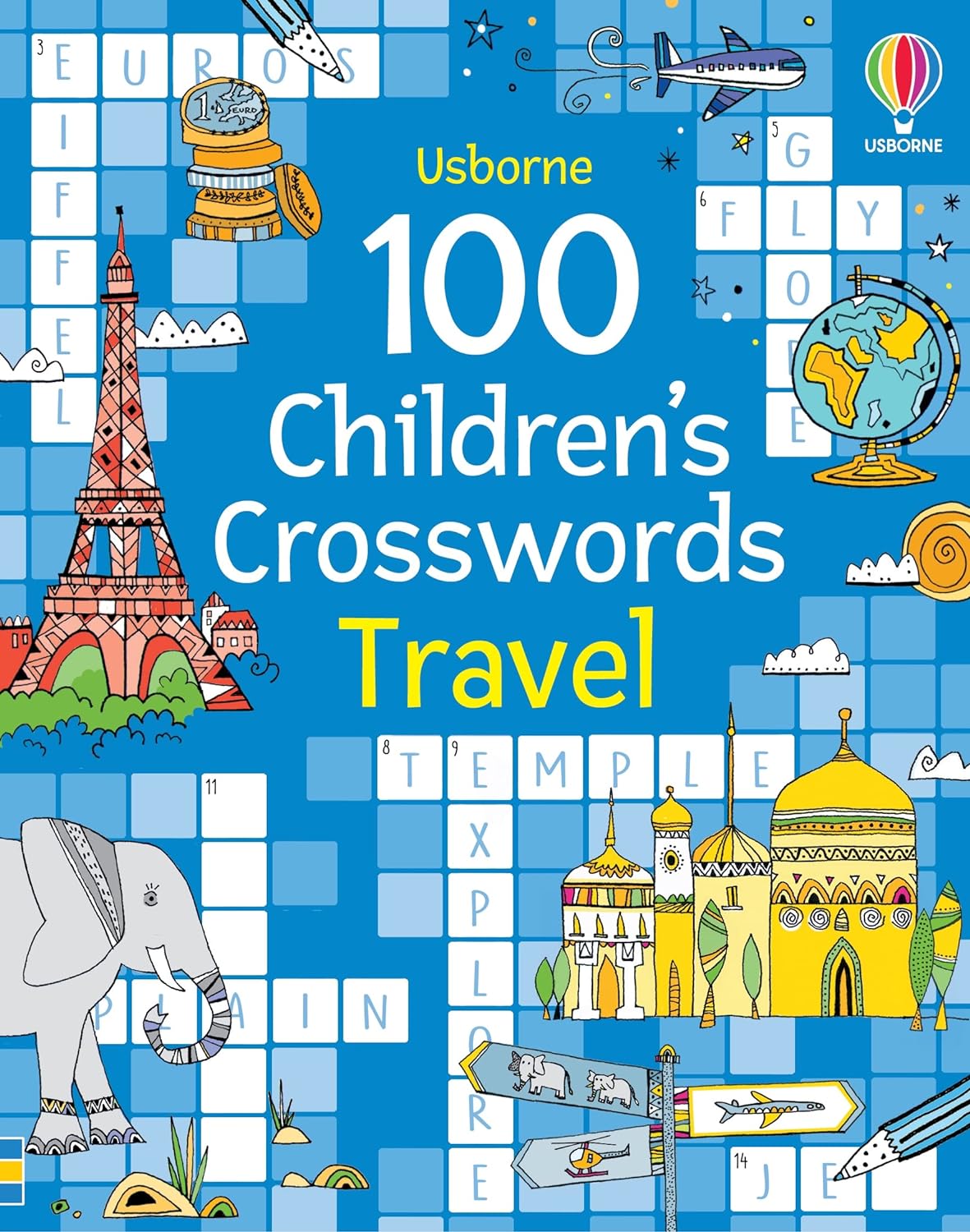 Usborne 100 Children's Crosswords Travel