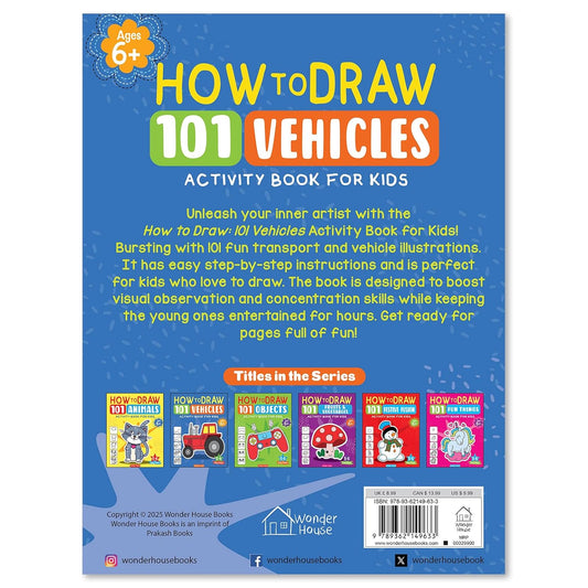 How to Draw 101 Vehicles Activity For Kids