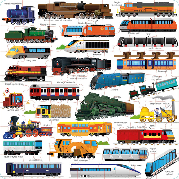 Usborne Book and Jigsaw Trains - 49 Pieces